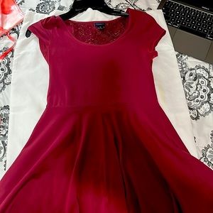 red summer mini dress